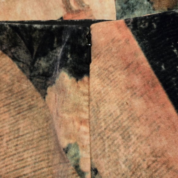 Vivienne Tam Vintage 90s Cotton Velvet Buddha Asian Midi Skirt - Picture 3 of 14